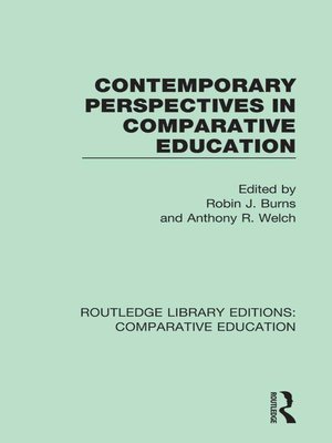 cover image of Contemporary Perspectives in Comparative Education